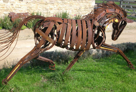 Scrap Metal Art Horse